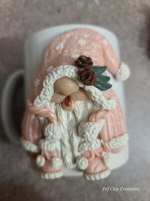 pink  winter gnome coffee mug 2