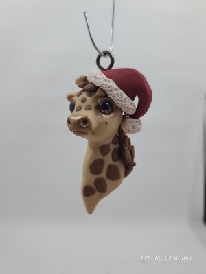 Pre order giraffe with xmas hat