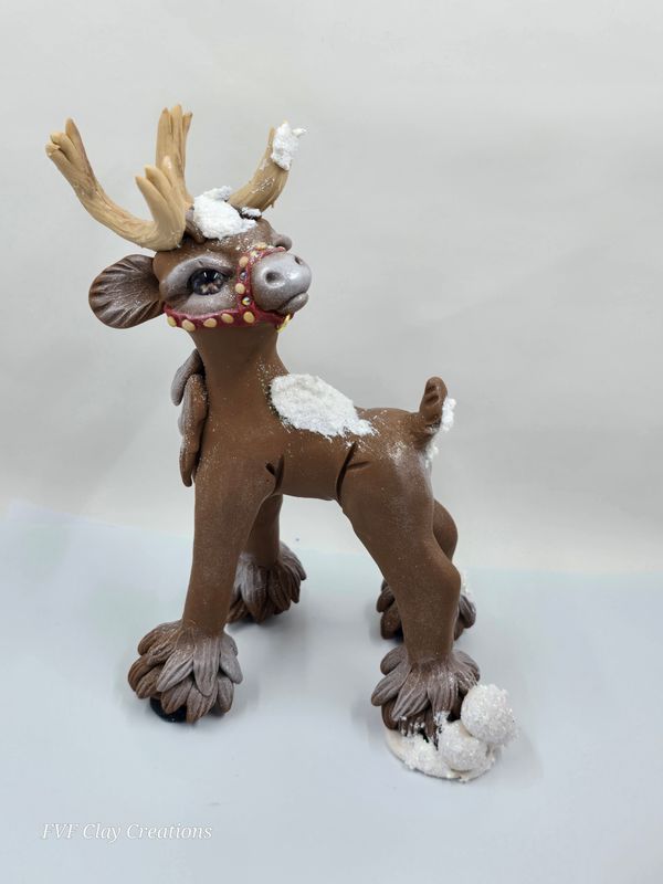 Snowball Fight deer pose 2