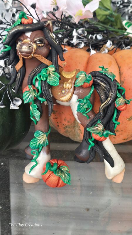 Pumpkin pony with saddle