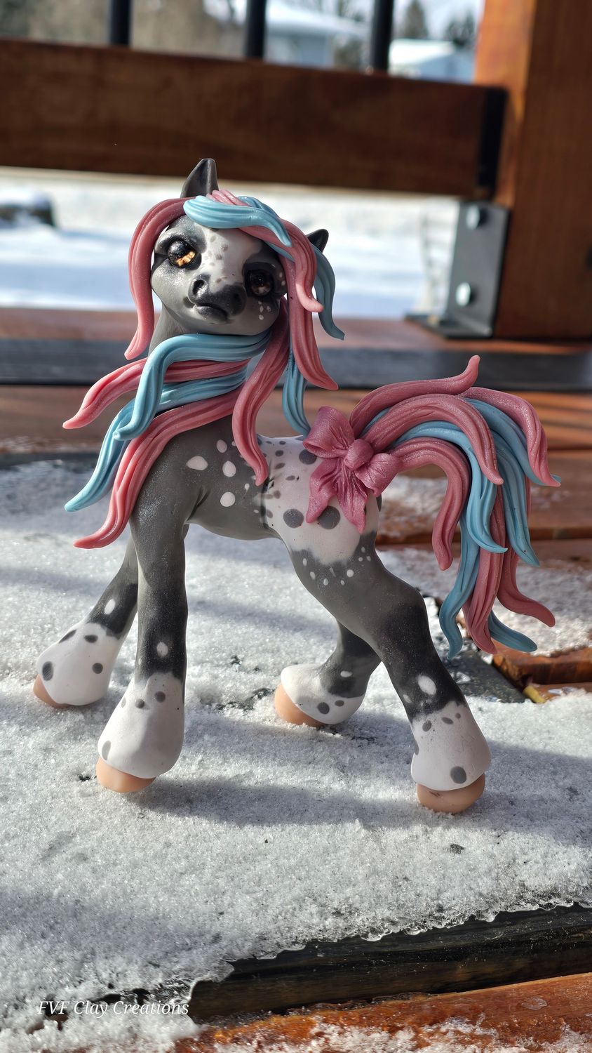 Cotton candy grey pony