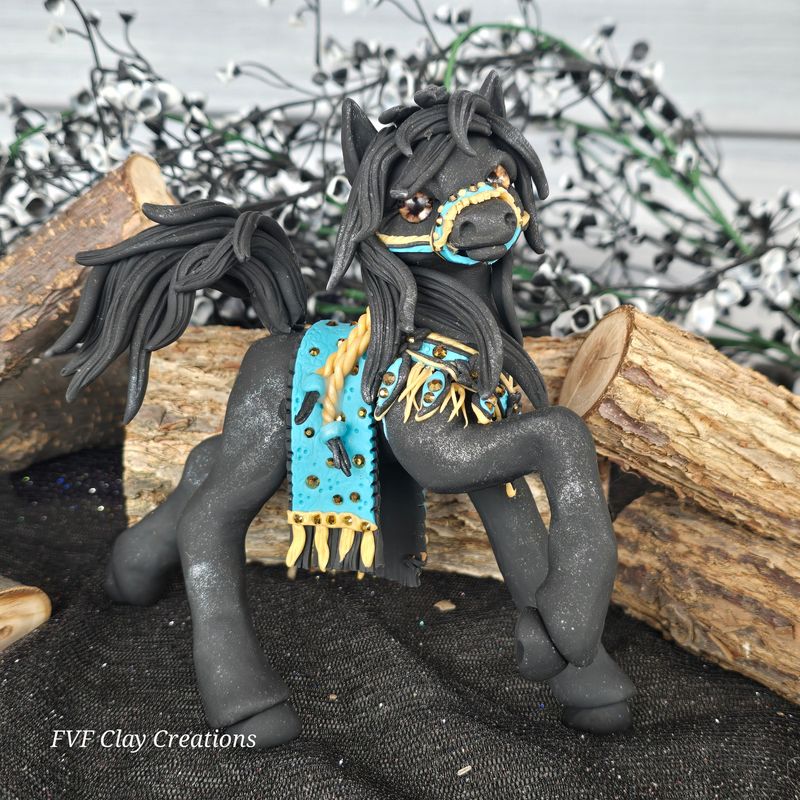 Black Arabian  in preservation set