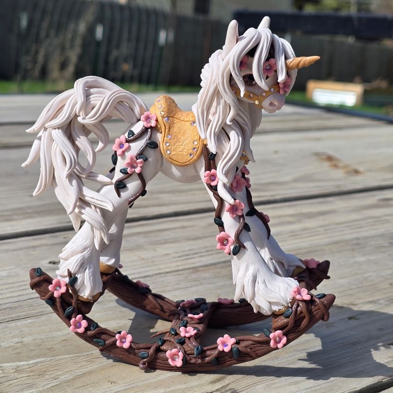 Cherry blossoms rocking pony