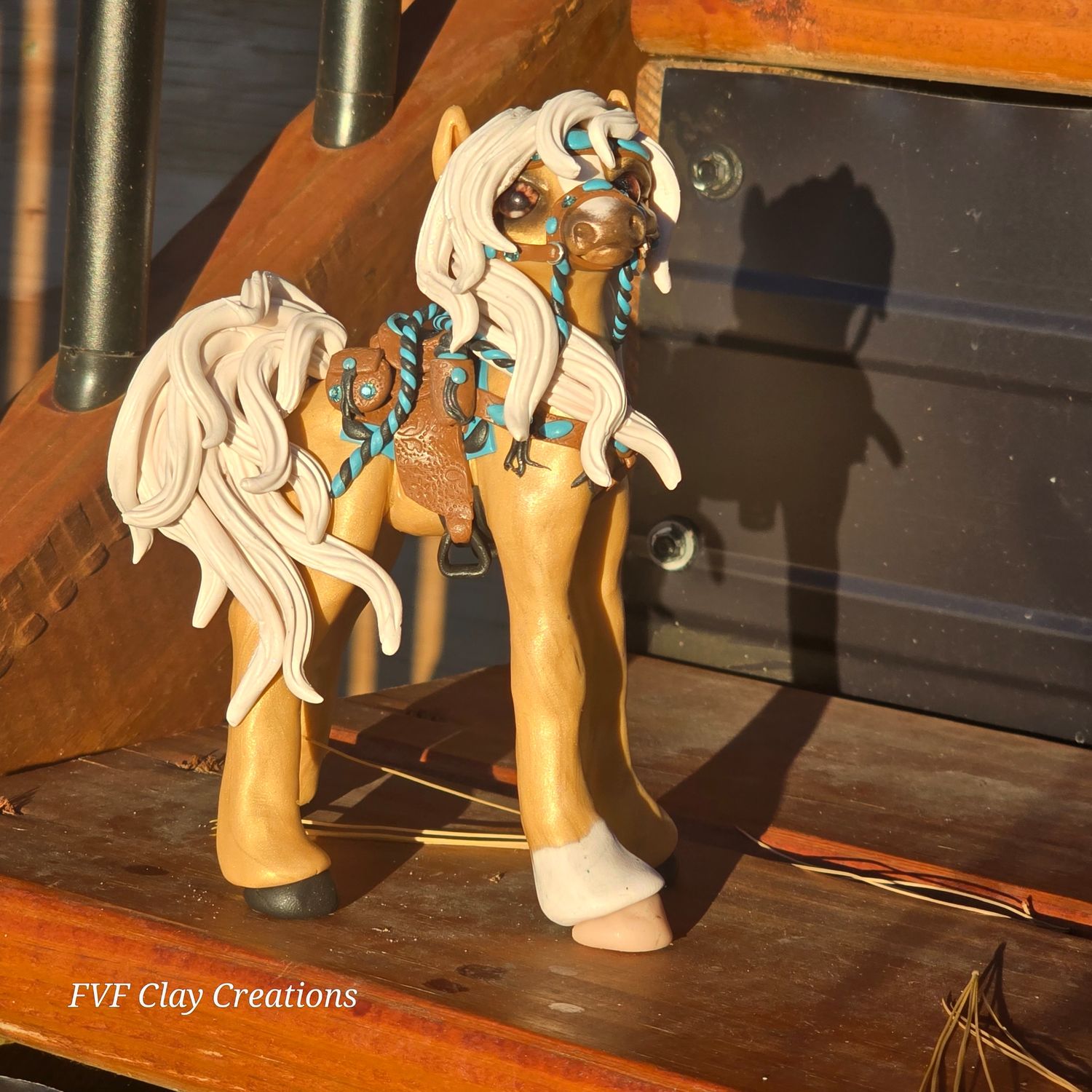 Palomino tack pony