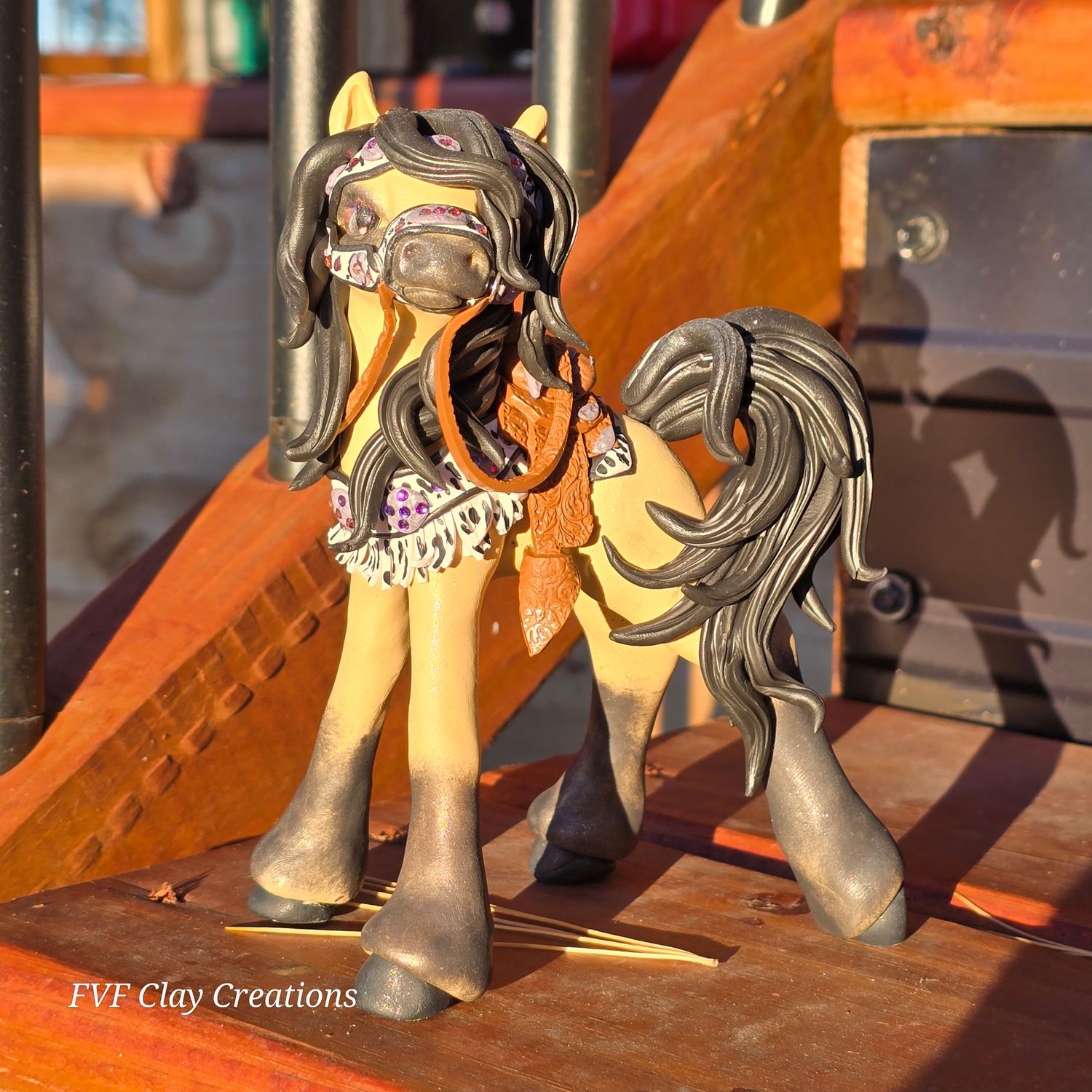 Buckskin tack pony