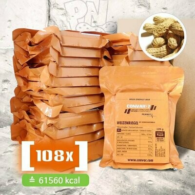 (13,12€/kg) CONVAR-7 High Energy Bar - Peanut - 108 x 120g