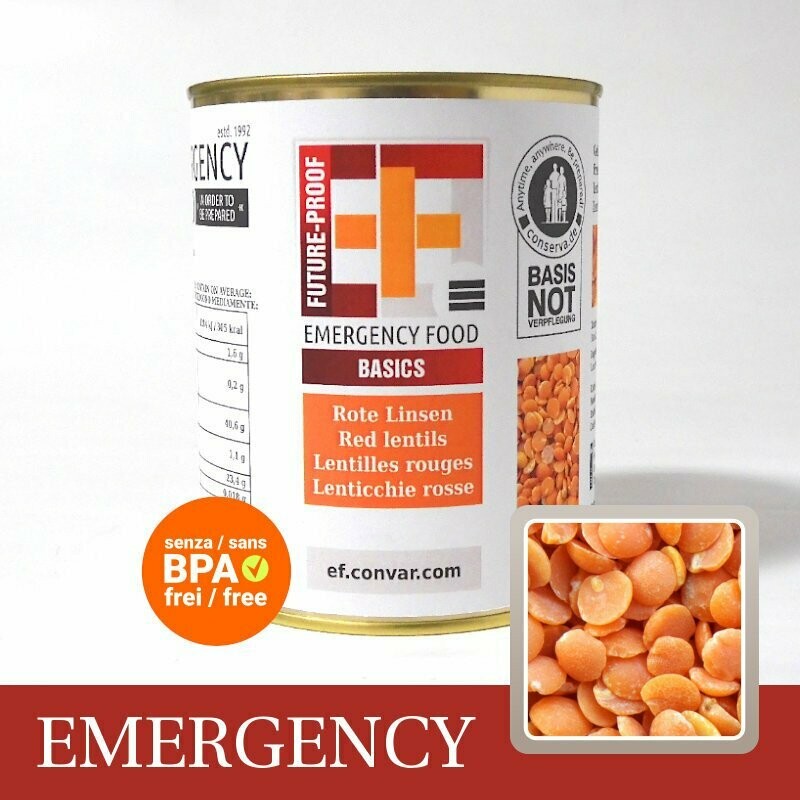 Convar EF Emergency Food  Rote Linsen (350g)