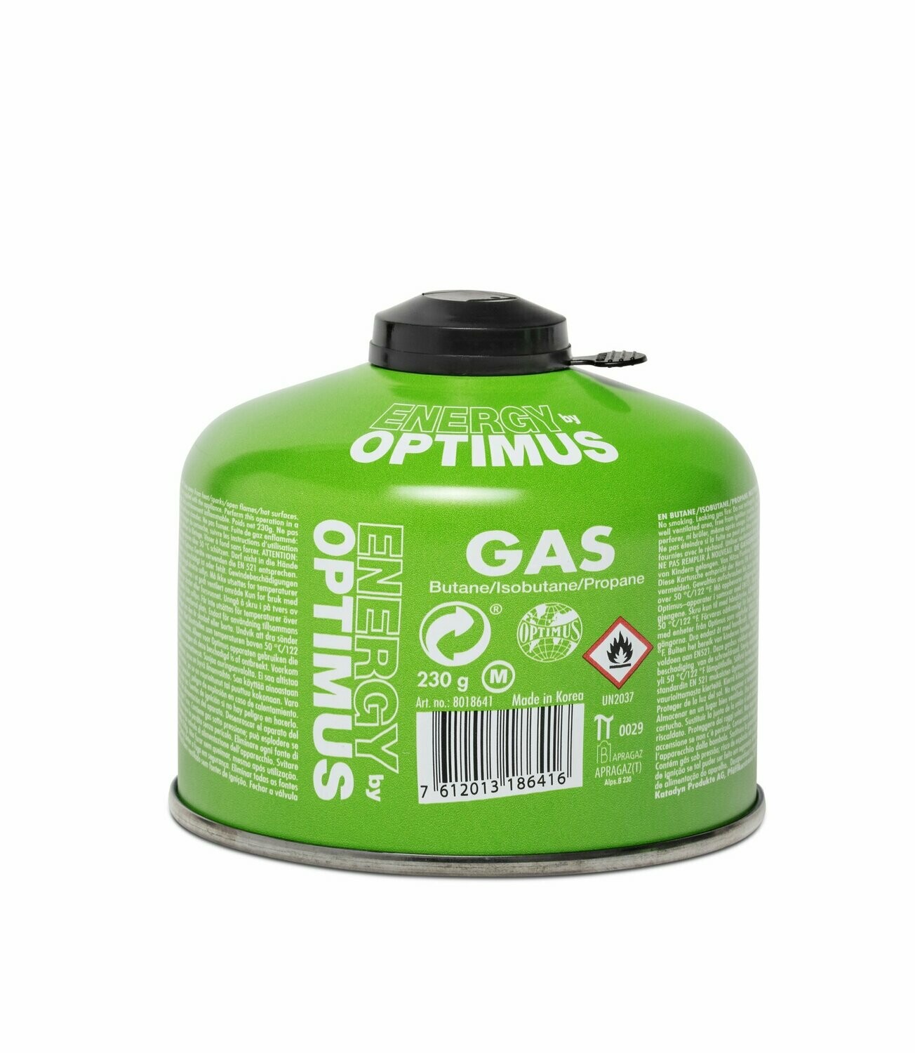 Optimus Gas - Gaskartusche Butan/Isobutan/Propan 230g