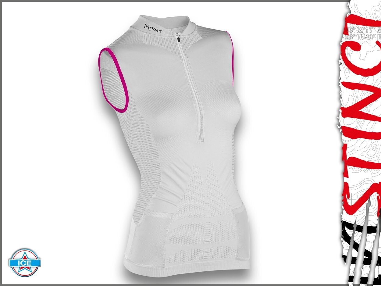 Instinct Sensation Ice Sleeveless Tank Top White/Magenta, Größe: S/M