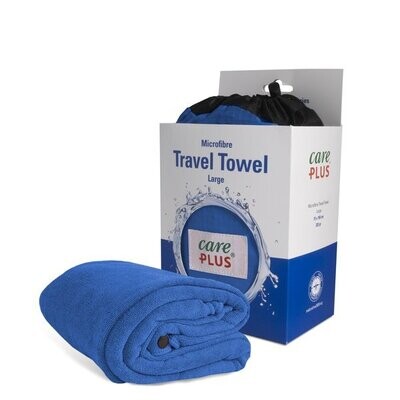 Care Plus Travel Towel Microfibre blau - Reisehandtuch