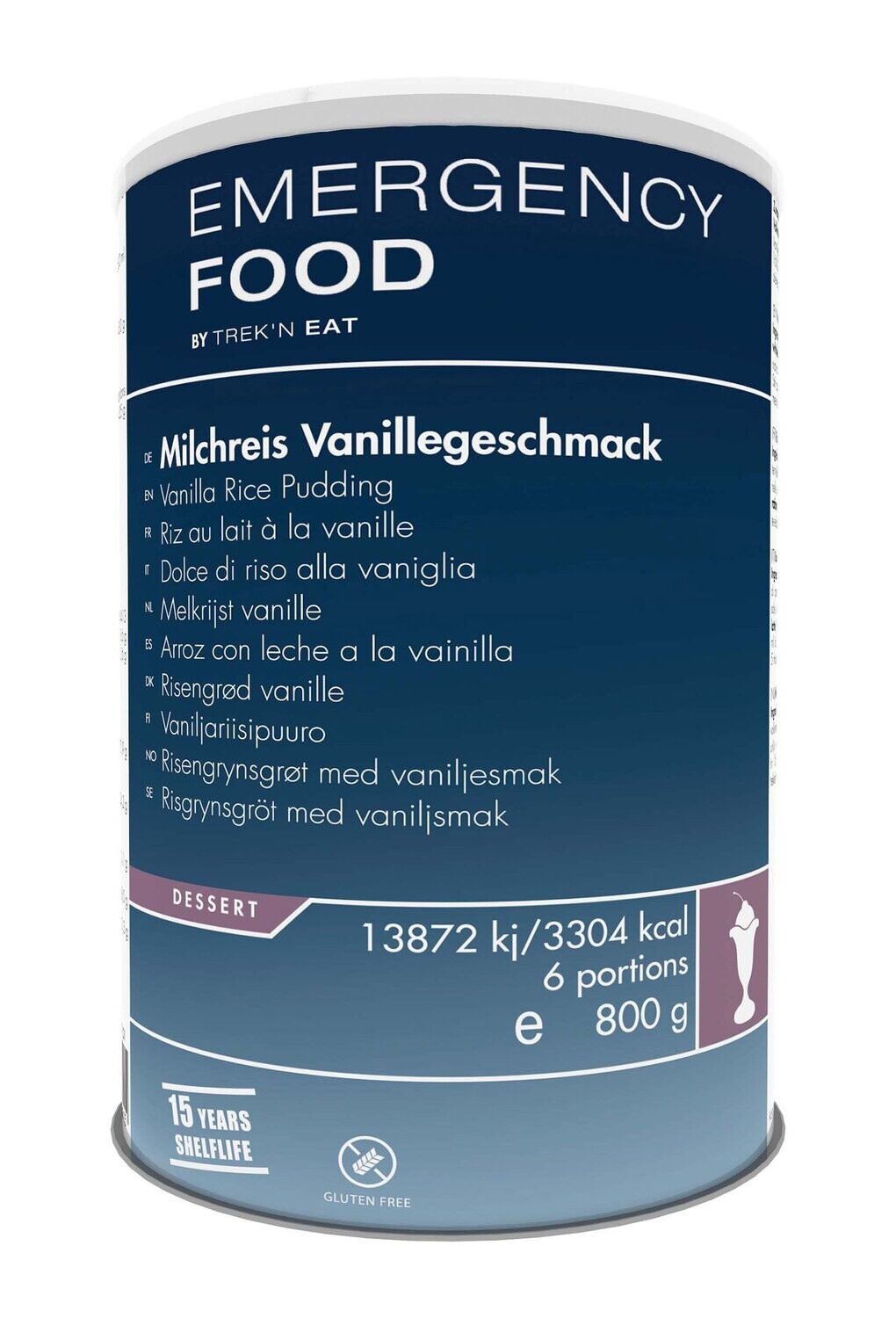 Trek'n Eat Emergency Food Milchreis Vanille - 800g Dose