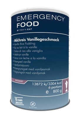 Trek'n Eat Emergency Food Milchreis Vanille - 800g Dose