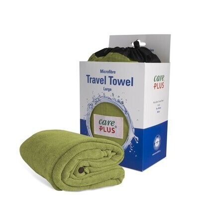 Care Plus Travel Towel Microfibre pesto - Reisehandtuch