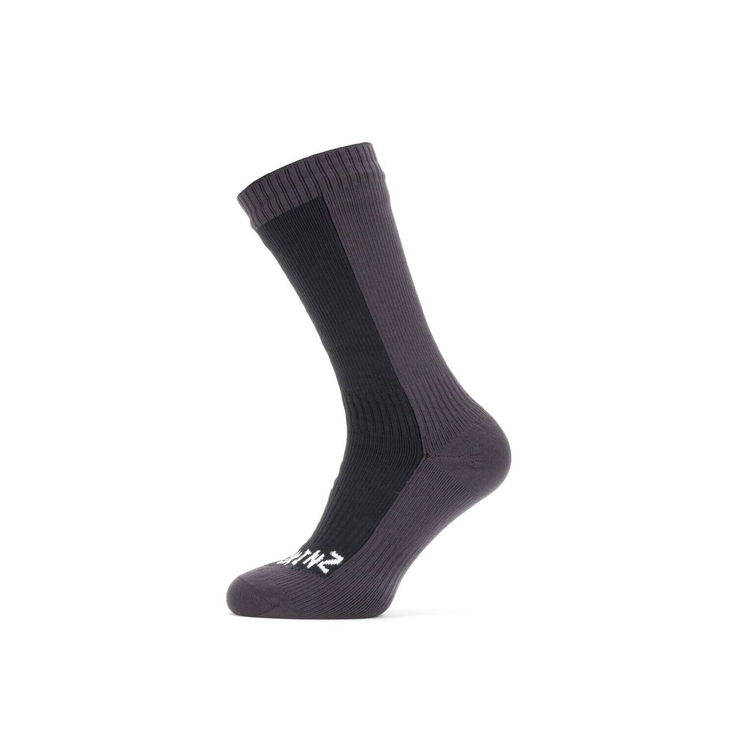 SealSkinz Waterproof Cold Weather Mid Length Sock - Wandersocken, Größe: S (36-38), Farbe: black/grey