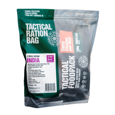 Tactical Foodpack 3 Meal Ration India - 908g Beutel