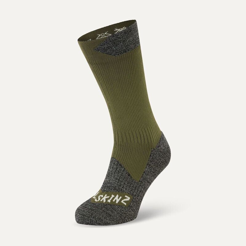 SealSkinz Raynham All Weather Mid Length Sock green - wasserdichte Wandersocken