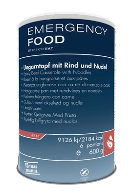 Trek'n Eat Emergency Food Ungarntopf mit Rind und Nudeln– 600g Dose