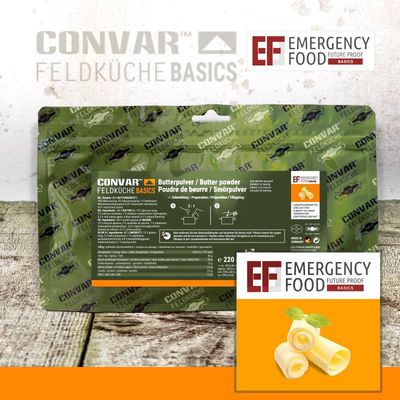 Convar EF Emergency Food Basic Butterpulver 220g Beutel