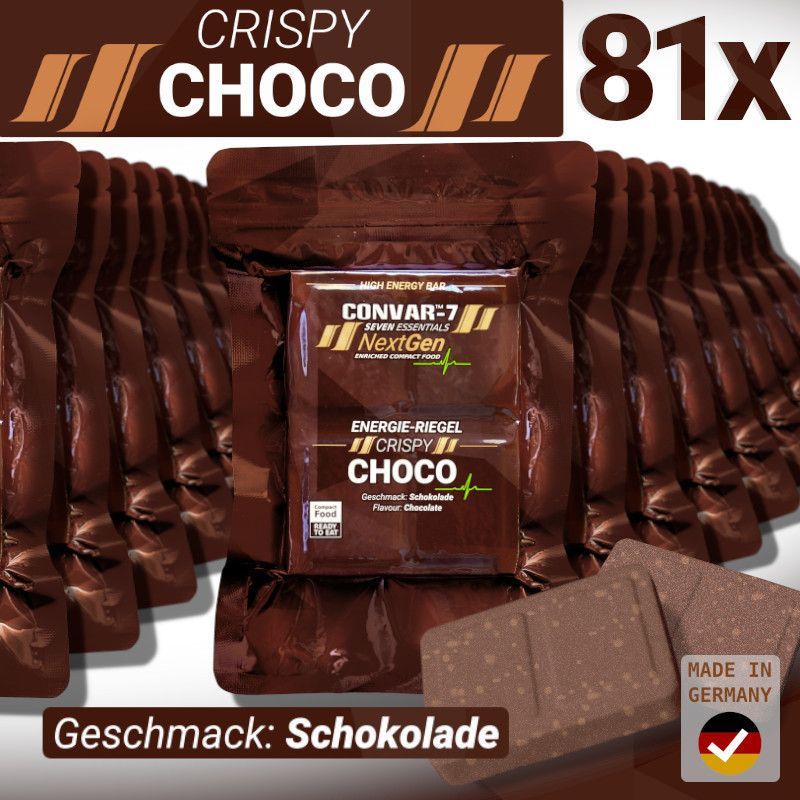 (21,60€/kg) CONVAR-7 NextGen Energy Bar - Crispy Choco- 81 x120g