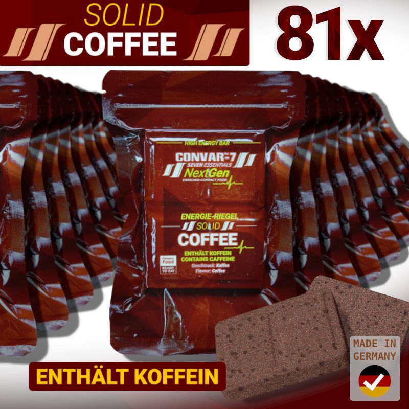 (21,60€/kg) CONVAR-7 NextGen Energy Bar - Solid Coffee - 81 x120g