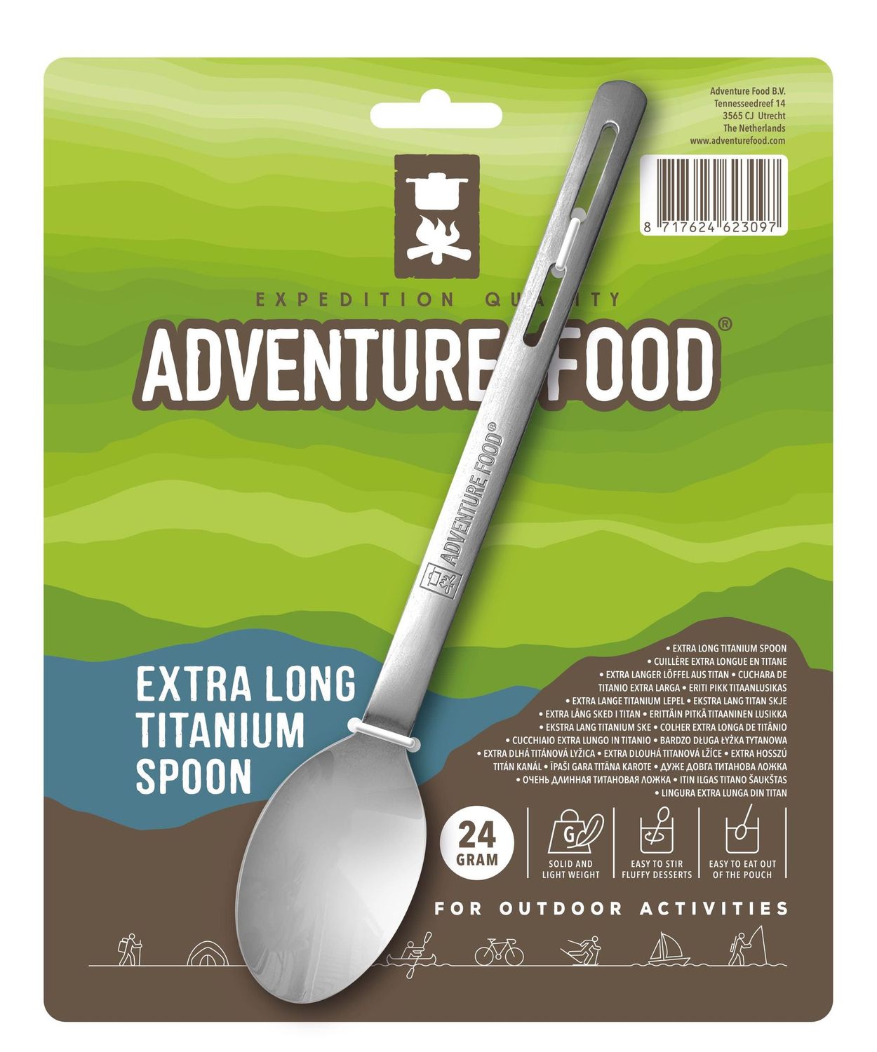 Adventure Food Long Spoon - extra langer Titanlöffel