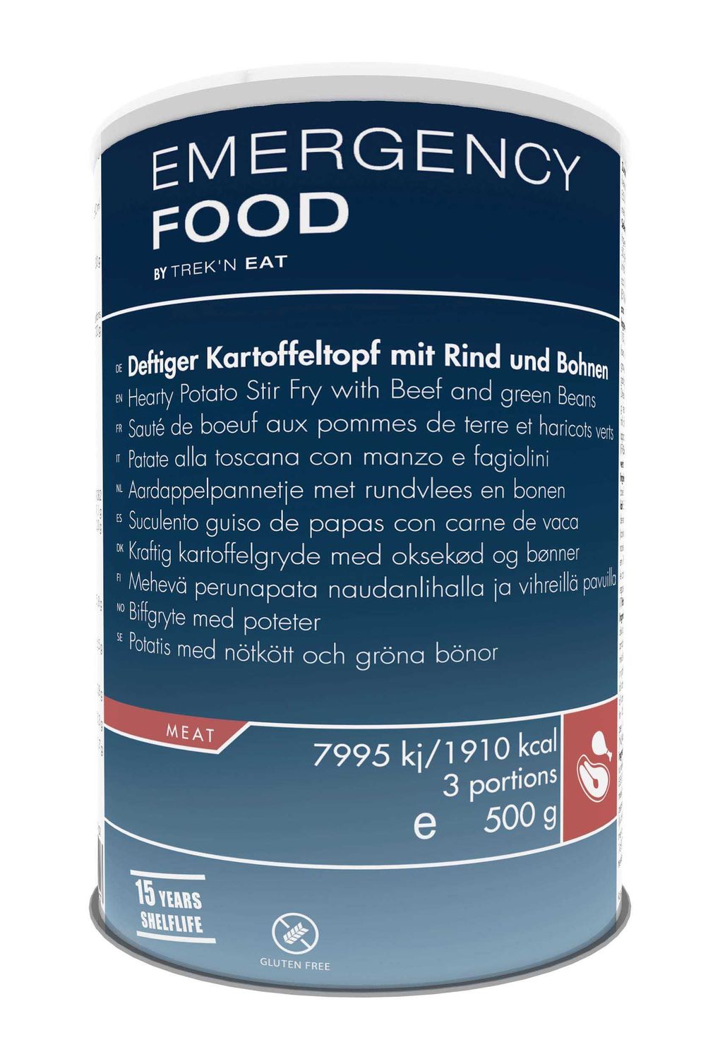 Trek'n Eat Emergency Food Deftiger Kartoffeleintopf mit Rind– 500g Dose