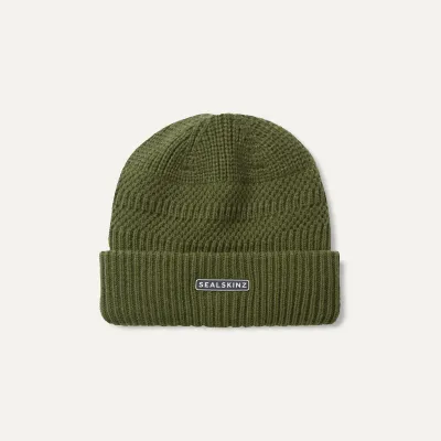 SealSkinz Gressenhall - Waterproof Cold Weather Textured Stripe Roll Cuff Beanie