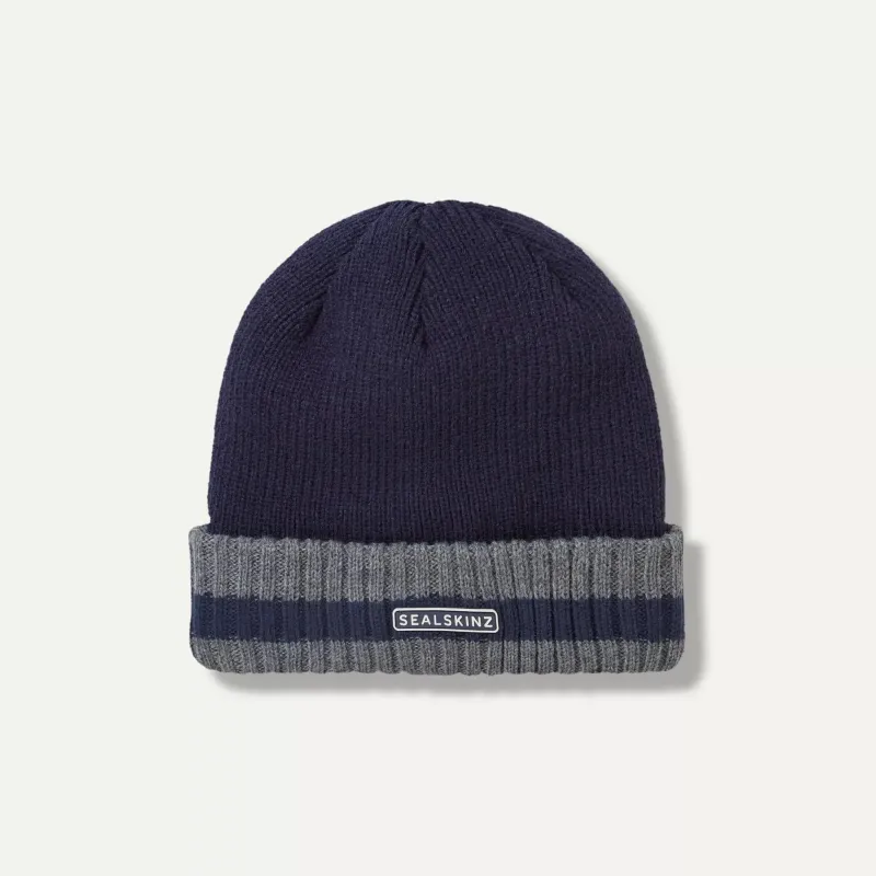 SealSkinz Holkham Waterproof Cold Weather Striped Roll Cuff Beanie SealSkinz Holkham Waterproof Cold Weather Striped Roll Cuff Beanie