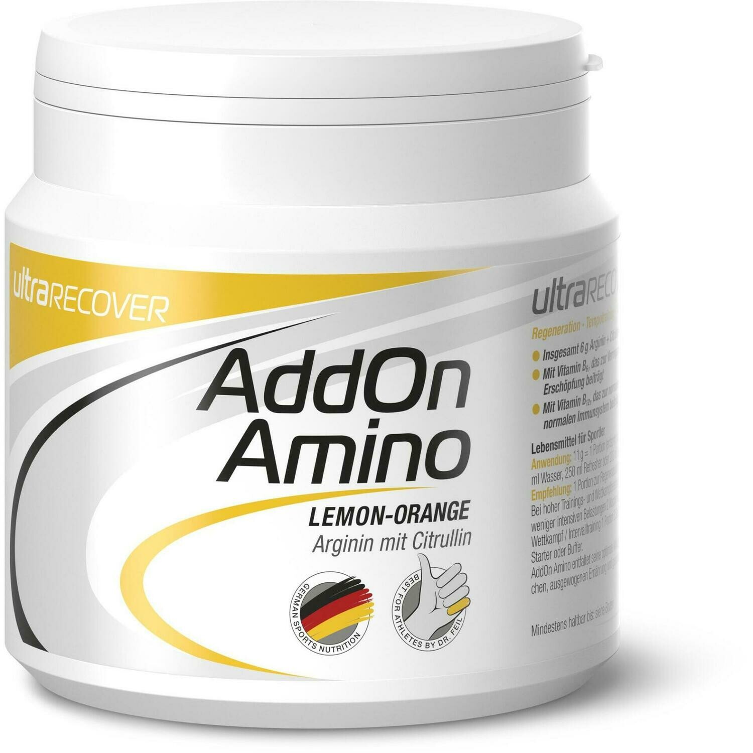 Ultra Sports AddOn Amino - Arginin- und Citrullin-Malat-haltiges Pulver 