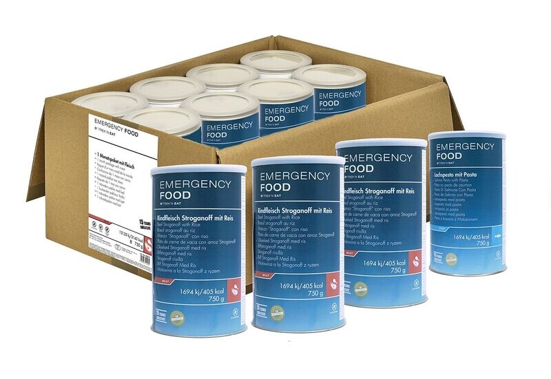 Trek'n Eat Emergency Food 1 Monatspaket mit Fleisch