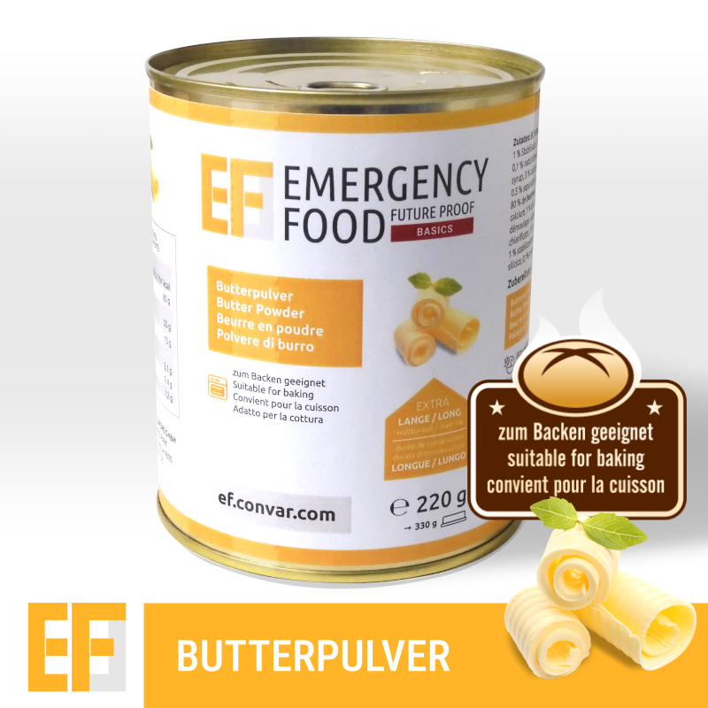 Convar EF Emergency Food Basic Butterpulver 220g Dose