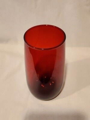 Anchor Hocking Royal Ruby Red 5" Cordial, Ice Tea Glasses, Plain Pattern