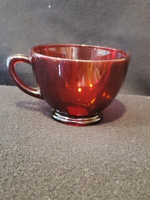 Anchor Hocking Royal Ruby Red, Punch Bowl Cup, Footed, Plain Pattern