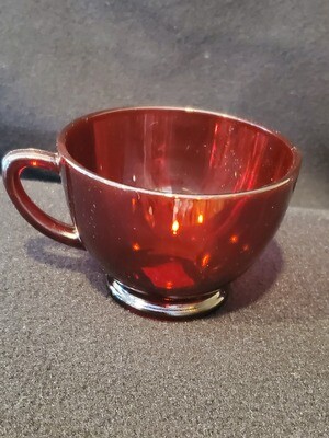 Anchor Hocking Royal Ruby Red, Punch Bowl Cup, Footed, Plain Pattern