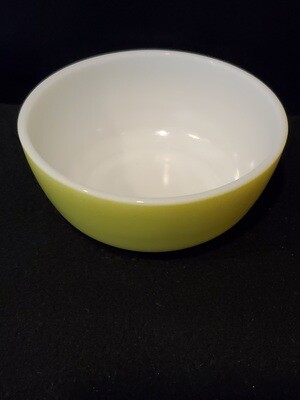 Hazel Atlas Cereal or Soup Bowl, Fired On Lime Green, 4 7/8" W.