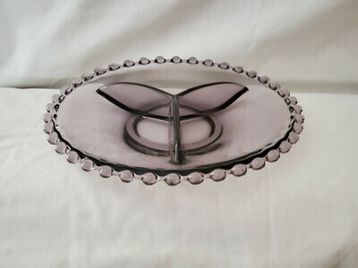 Imperial Glass, Candlewick Amethyst, Divided Relish Dish,