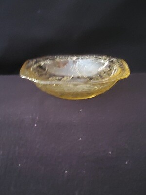 Federal Glass, Amber Depression Glass "Madrid" Fruit Dessert Bowl 5"