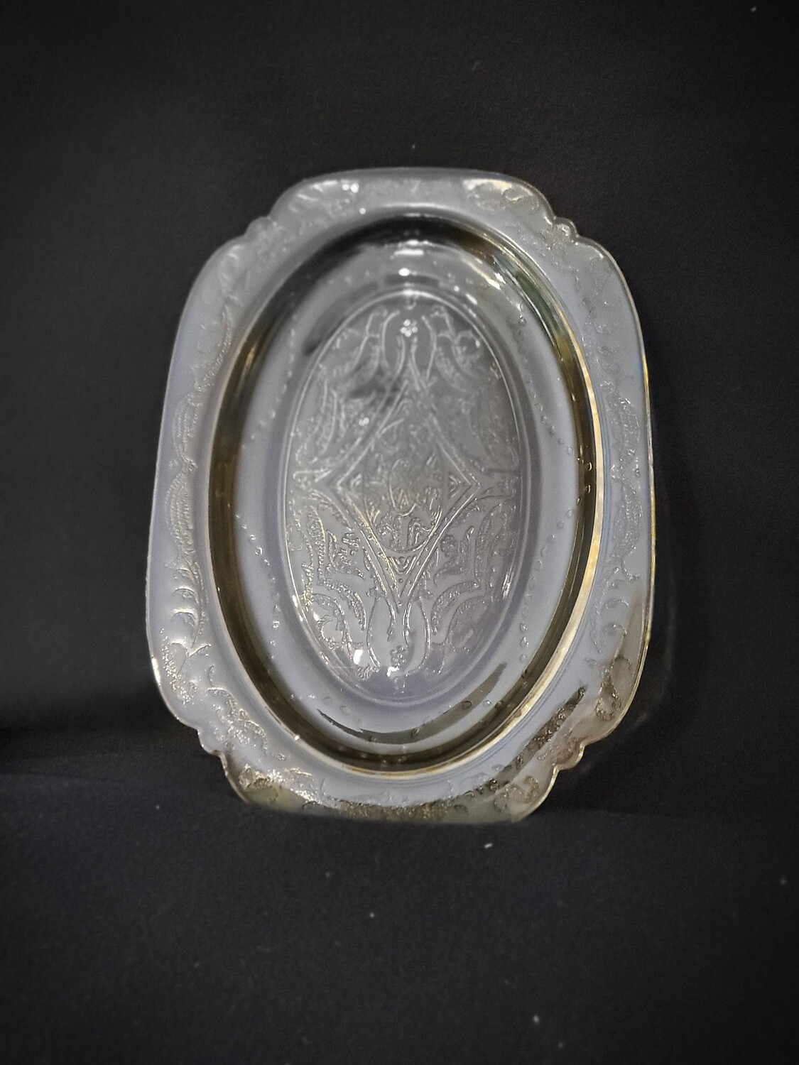 Vintage, Oval Serving Platter 11 1/2&quot;, Madrid Amber Depression Glass by Federal Glass