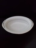 Noritake China, Oval Vegetable Bowl 10 5/8&quot; , With Platinum Trim, Pattern 5931 Derry