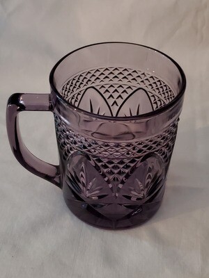 Antique Amethyst Mug, 3 7/8" by Cristal D'Arques-Durand