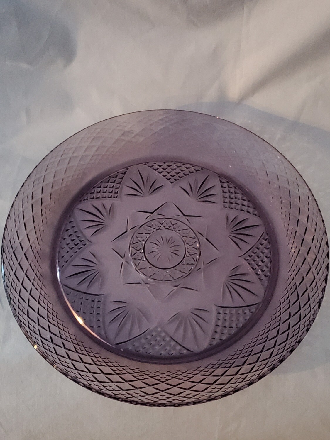 Antique Amethyst Dinner Plate 10 1/4" by Cristal D'Arques-Durand
