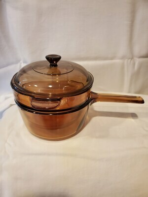 Visions 1.5 Qt Double Boiler/Saucepan &amp; Insert w/Lid