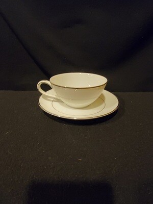 Noritake Flat Cup &amp; Saucer Set, Derry #5931