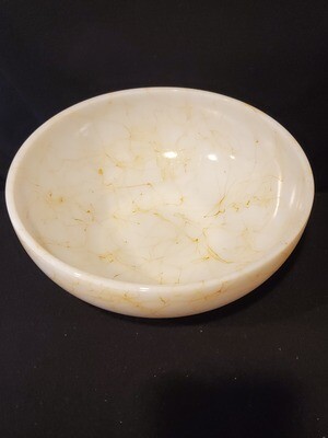 Hazel Atlas Milk Glass, Spaghetti String Serving Bowl, 10 1/4"