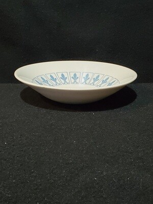 Richelieu by Homer Laughlin, Fruit Bowl 5 1/2", Turquoise Blue, Fleur De Lis