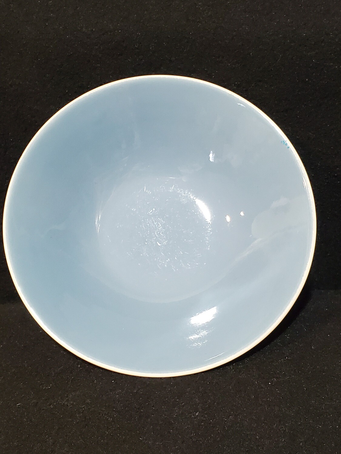 Richelieu by Homer Laughlin, Cereal Bowl 6 1/4", Turquoise Blue, Fleur De Lis