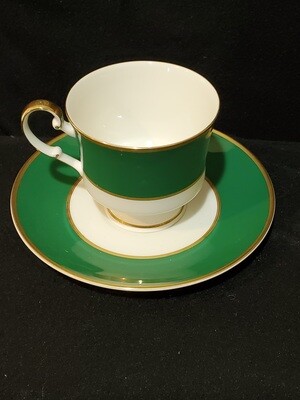 Mikasa, Footed Cup &amp; Saucer Set, Ming Green A6400