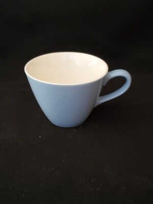 Coffee Cup, Richelieu by Homer Laughlin, Turquoise Blue Cup, Fleur De Lis Pattern.