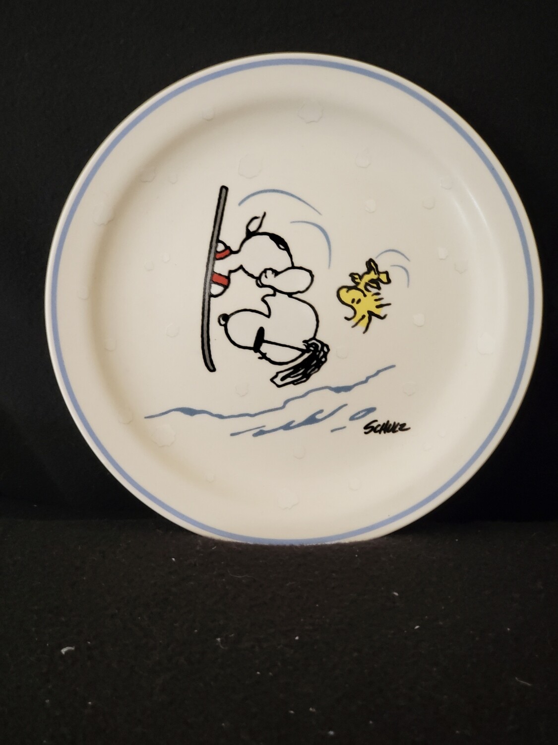 Peanuts, Snoopy Winter Scene, Set of 3 Snack Plates, by Schultz, Hallmark