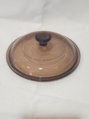 Corning Ware Visions (Pyrex) 5 3/4"Lid for Sauce Pan, V-1-C, Amber